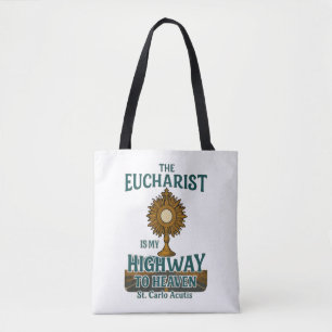 Tote Bag L'Eucharistie de Saint-Carlo Acutis est ma route v