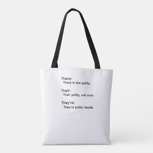Tote Bag Leur Leurs Ils sont Grammaire (Dos)