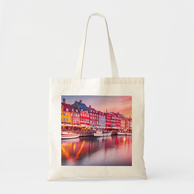 Tote Bag Lever de Copenhague Nyhavn, Danemark (Devant)