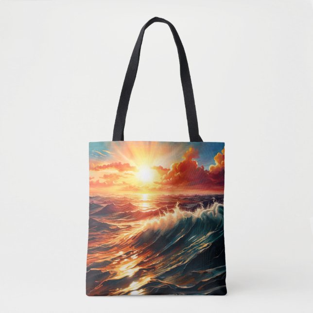 Tote Bag Lever de soleil tropical (Devant)