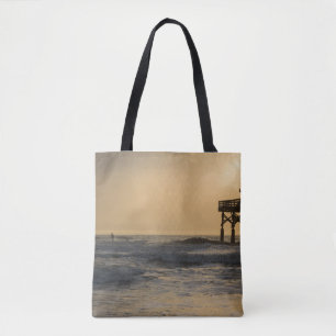Tote Bag Lever du soleil et planche à voile