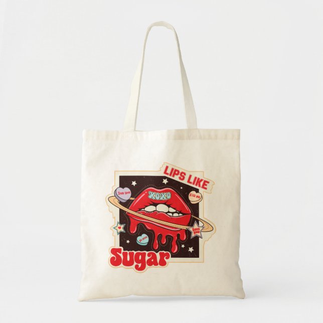 Tote Bag Lèvres Comme Du Sucre (Devant)