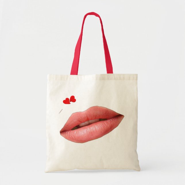 Tote Bag Lèvres rouges (Devant)