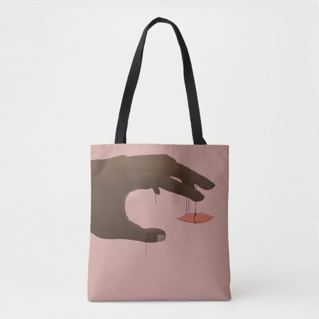 Tote Bag Lèvres sur une piqûre (Devant)