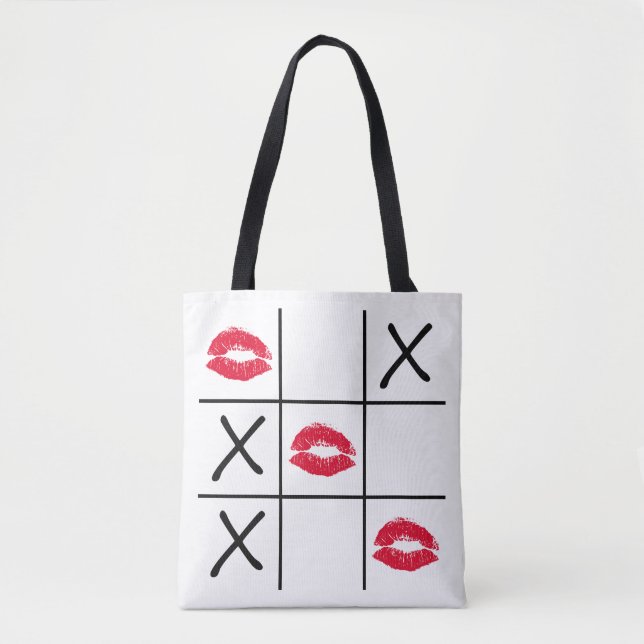 Tote Bag Lèvres Tic Tac Toe (Devant)