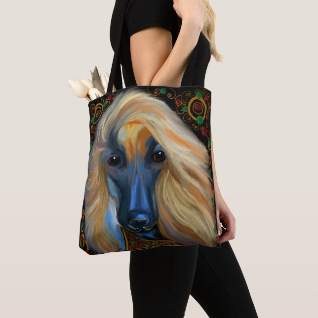 Tote Bag Lévrier Afghan    (De près)