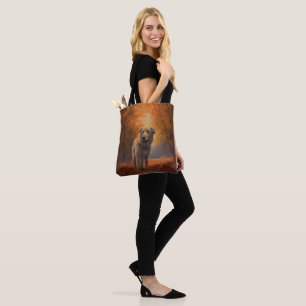 Tote Bag Lévrier en automne Les feuilles tombées inspirent