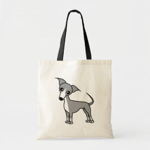 Tote Bag Lévrier italien mignon - gris