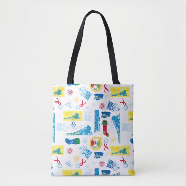 Tote Bag L'Express polaire | Motif d'icône de Noël (Devant)