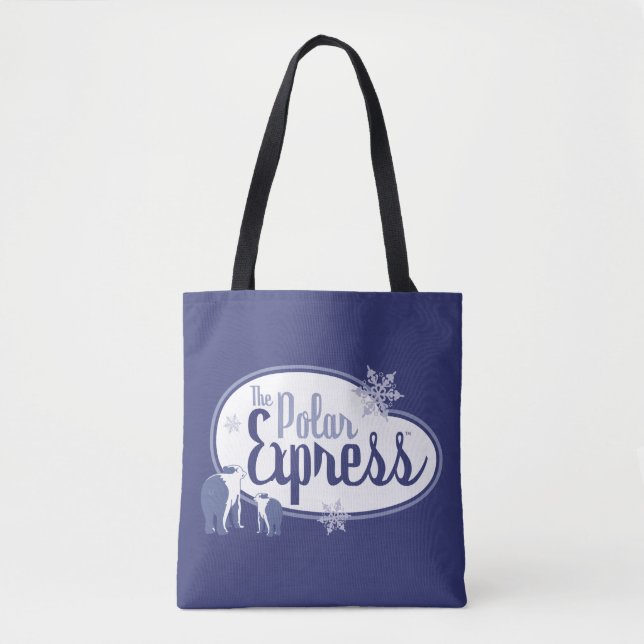 Tote Bag L'Express polaire | Ours polaires Retro Graphisme (Devant)