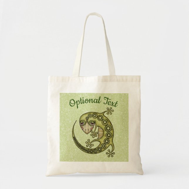Tote Bag Lézard vert (Devant)