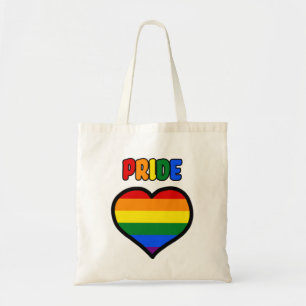 Tote Bag LGBT+ Coeur de fierté d'arc-en-ciel