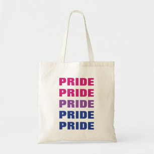 Tote Bag LGBTQ Bisexual Pride personnalisable Texte répété