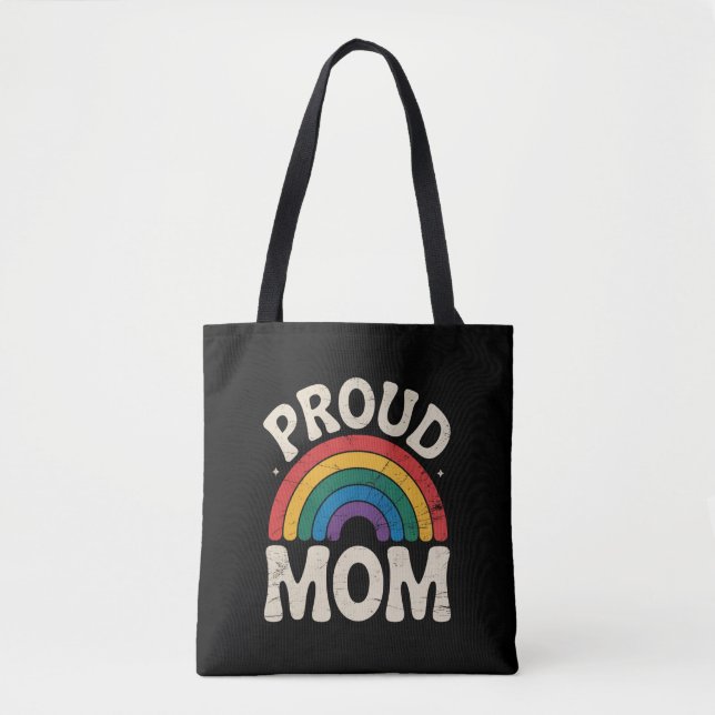 Tote Bag LGBTQ Fier maman Gay pride Fête des mères arc-en-c (Devant)