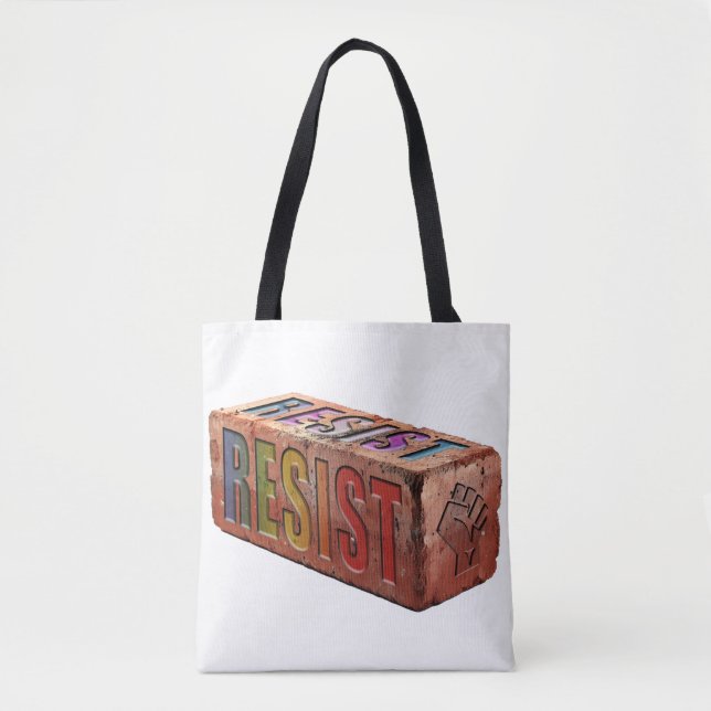 Tote Bag LGBTQ+ "RESISTER" Brick (Devant)