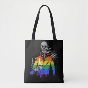 Tote Bag LGBTQ Skeleton boit Coffee Skull