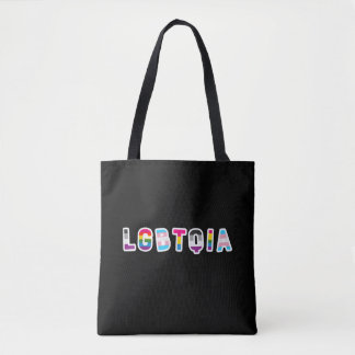 Tote Bag LGBTQIA Pride Flag  LGBT Asexual Bi Pansexual Tran