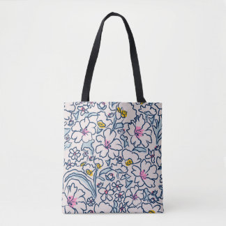 Tote Bag L'histoire d'une fleur en pleine floraison