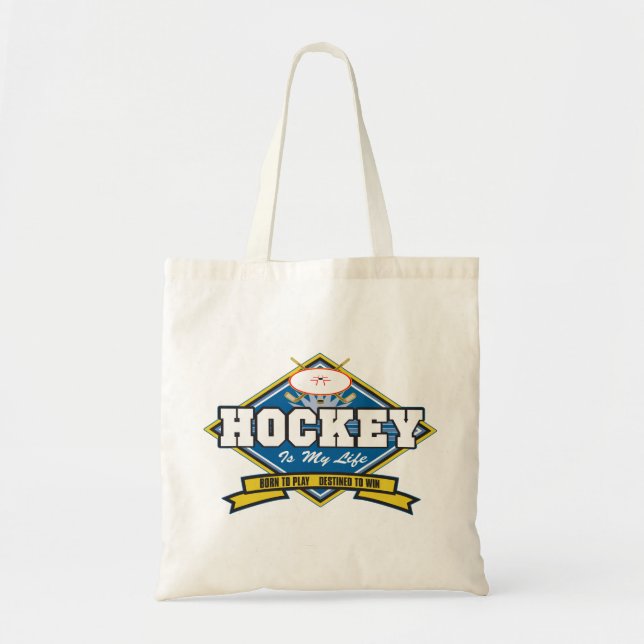 Tote Bag L'hockey est ma vie (Devant)