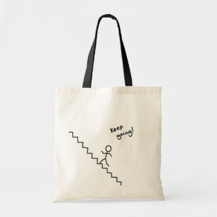 Tote Bag L'homme allant de bâton "Keep" sur les escaliers