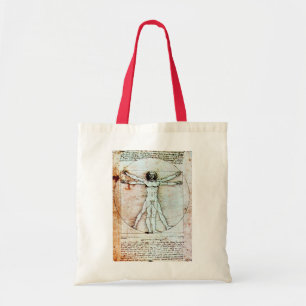 Tote Bag L'HOMME VITRUVIEN - Parchemin antique