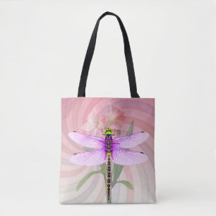 Tote Bag Libellule colorée et surréaliste thème des années