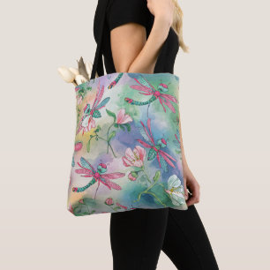Tote Bag libellule florale