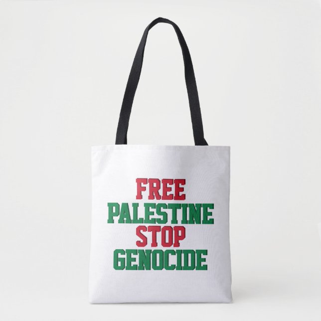 Tote Bag Libérez la Palestine Arrêtez le génocide (Devant)