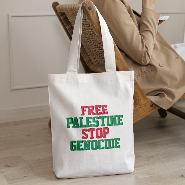 Tote Bag Libérez la Palestine et arrêtez le génocide (Créateur téléchargé)