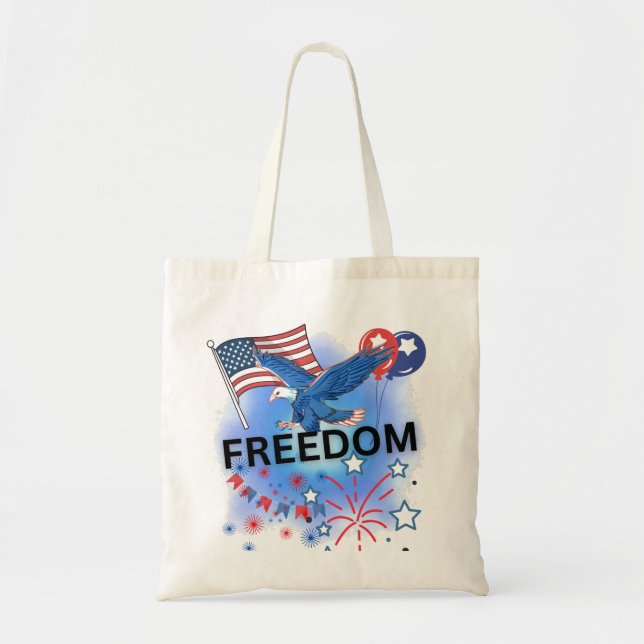 Tote Bag Liberté aux Etats-Unis (Devant)