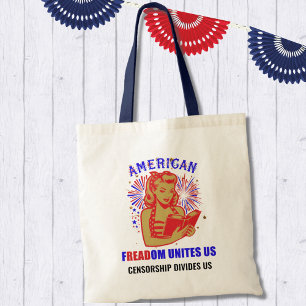 Tote Bag Liberté de lecture patriotique