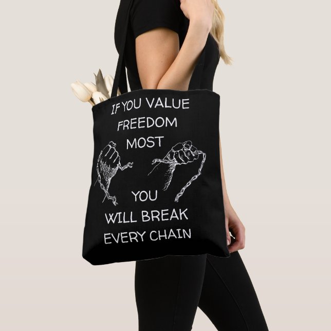Tote Bag Liberté de valeur le plus Fourre-tout (De près)