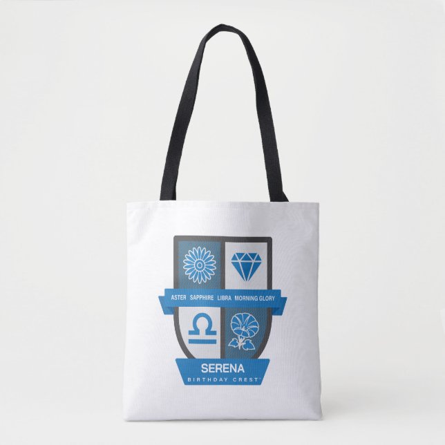 Tote Bag Libra Birthday Crest™ pour le 23-30 septembre (Devant)