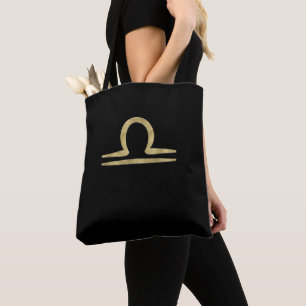 Tote Bag LIBRA Gold Septembre Octobre Anniversaire Astrolog