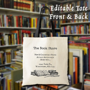 Tote Bag Librairie anciens livres modifiables