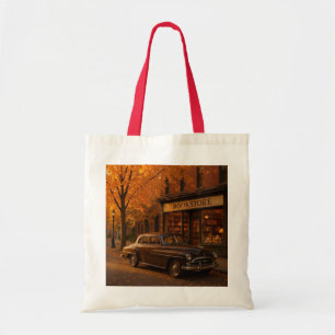Tote Bag Librairie Automne/Automne vintage et voiture