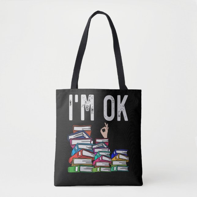 Tote Bag Librairie Lecteur de livre amusant Louveur de livr (Devant)