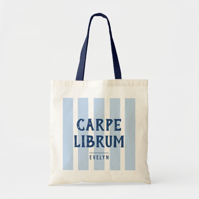 Tote Bag Librarian's Funny Carpe Librum Book Lover's  (Devant)