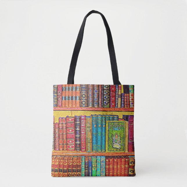 Tote Bag Library Books (Devant)