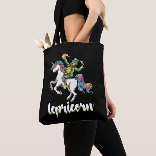 Tote Bag Licorne de Leprechaun Licorne de la Saint-Patrick (De près)