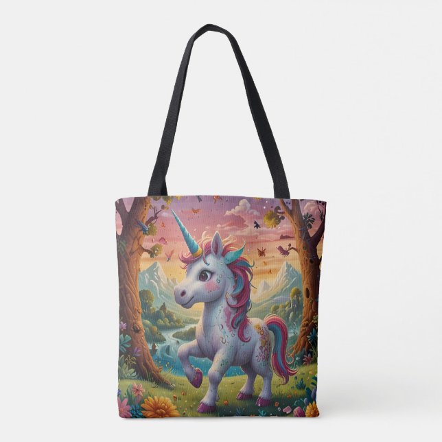 Tote Bag Licorne Gardienne Cosmique  (Dos)