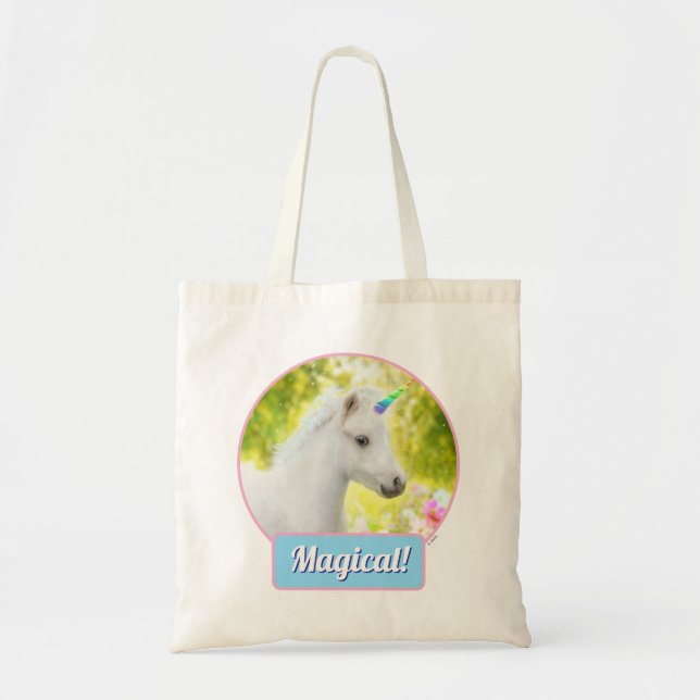 Tote Bag Licorne Poney Blanc (Devant)