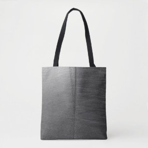 Tote Bag Lien de chaîne en argent sur textile gris