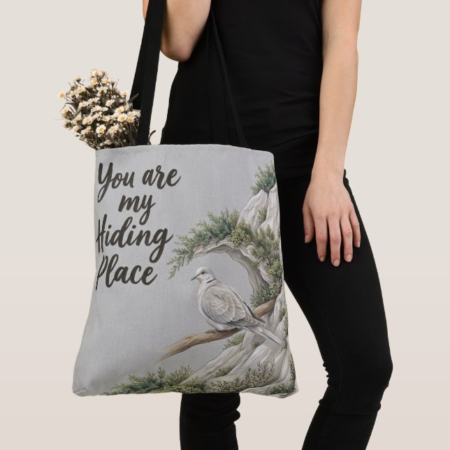 Tote Bag Lieu de refuge - Psaume 32:7 (De près)