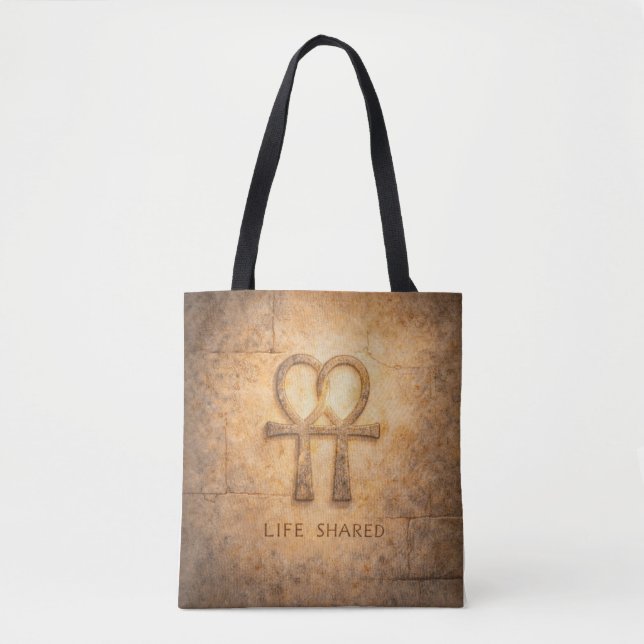 Tote Bag Life Shared Ankh Valentine Egyptian Love Symbol (Devant)
