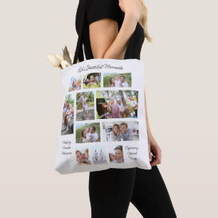 Tote Bag Lifes beaux moments 3 Citations 11 Photo Collage