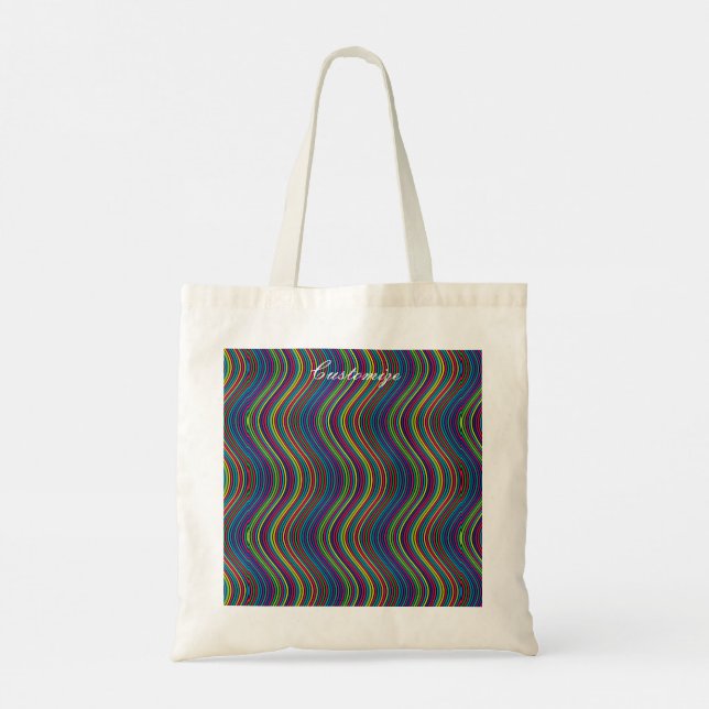 Tote Bag Ligne Abstraite cool de Wavy art Thunder_Cove (Dos)