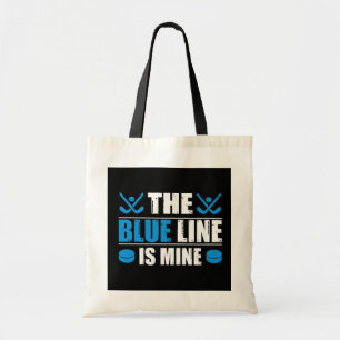 Tote Bag Ligne bleue de hockey