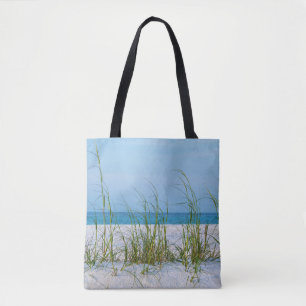 Tote Bag Ligne D'Aiguilles De Mer En Sable Blanc