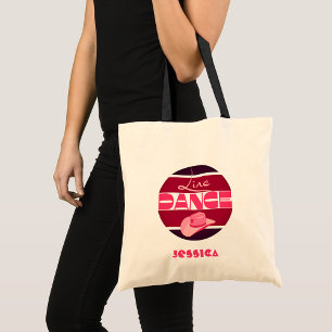 Tote Bag Ligne danse Love Cowboyhat rose